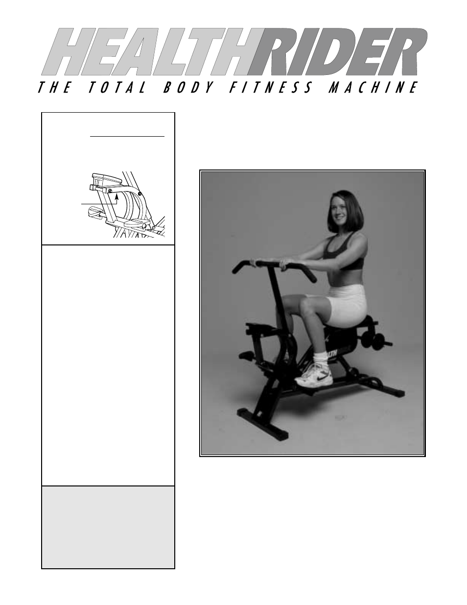 Healthrider HRCR91081 User Manual | 12 pages