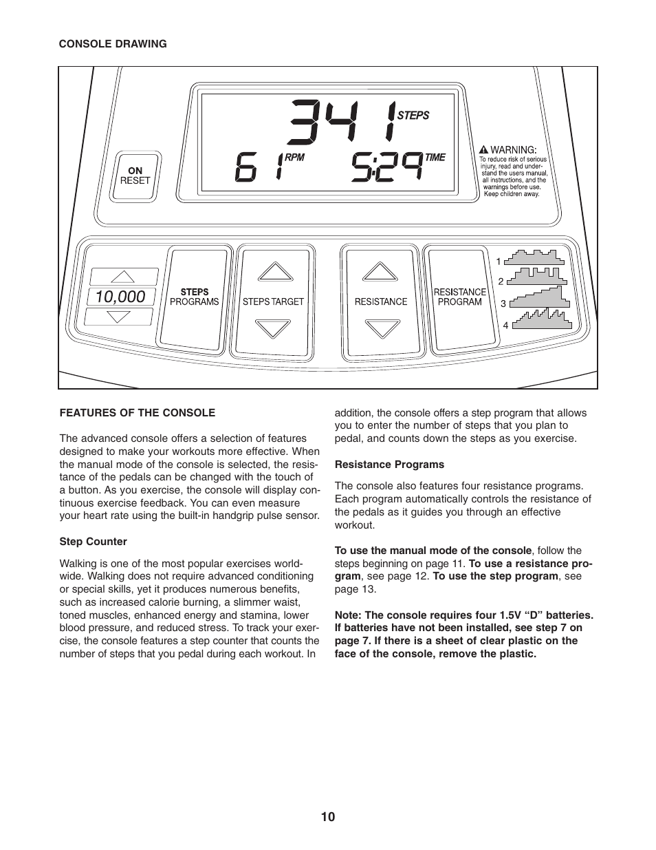 Healthrider C225e HRMSEL2105.0 User Manual | Page 10 / 20