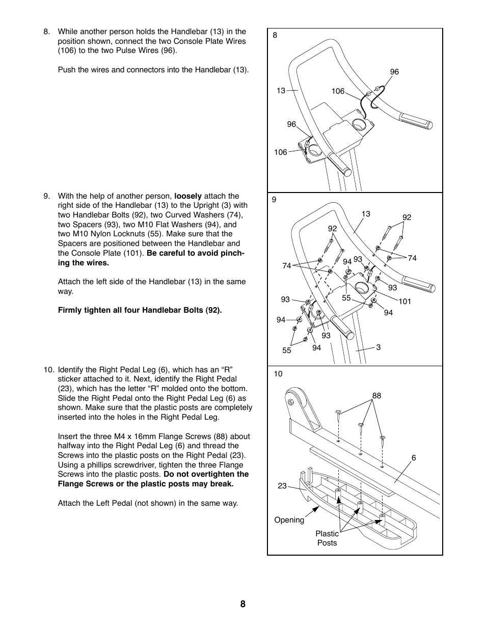 Healthrider E660 Elliptical Crosstrainer HREL09984 User Manual | Page 8 / 20