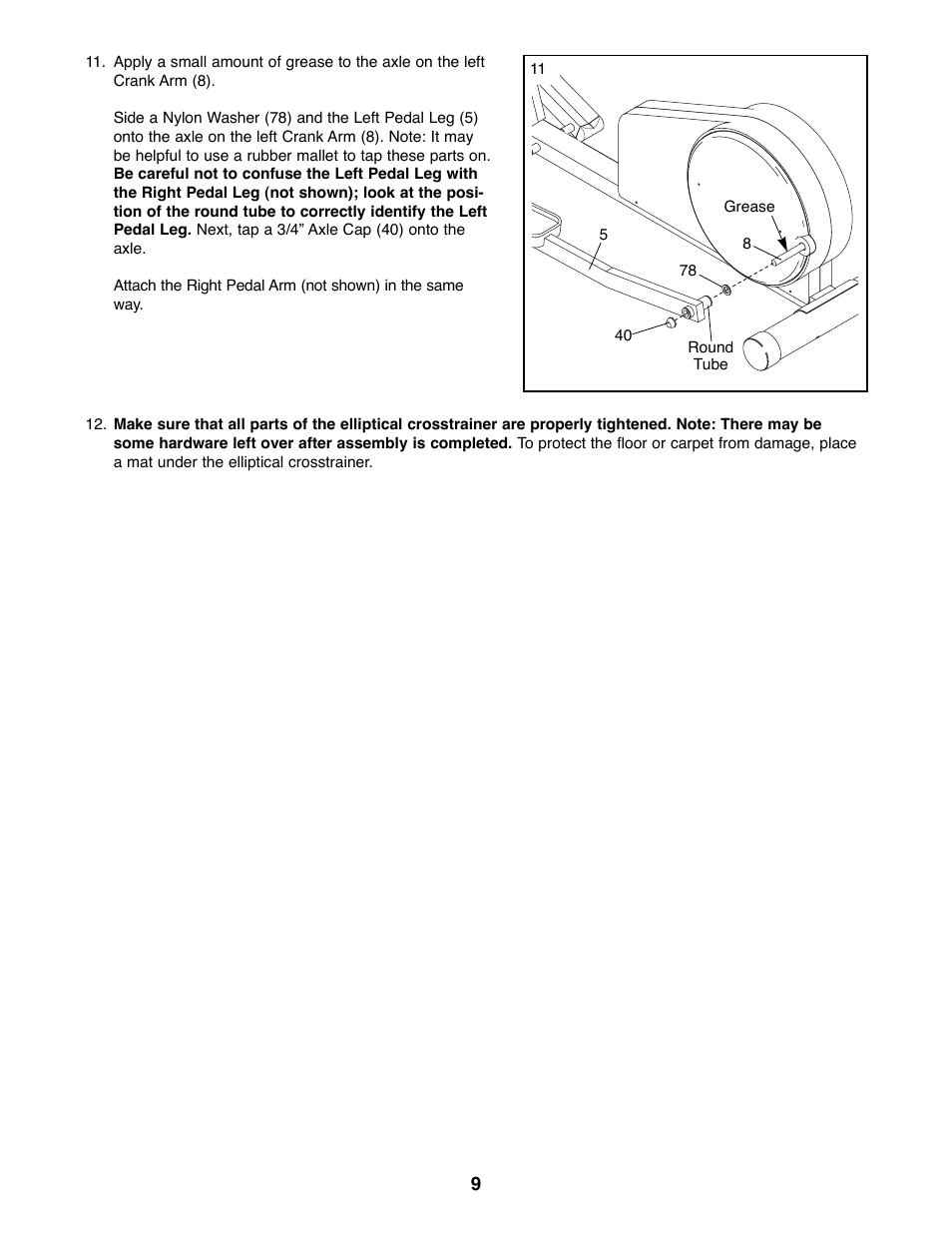 Healthrider E660 Elliptical Crosstrainer HREL09984 User Manual | Page 9 / 20