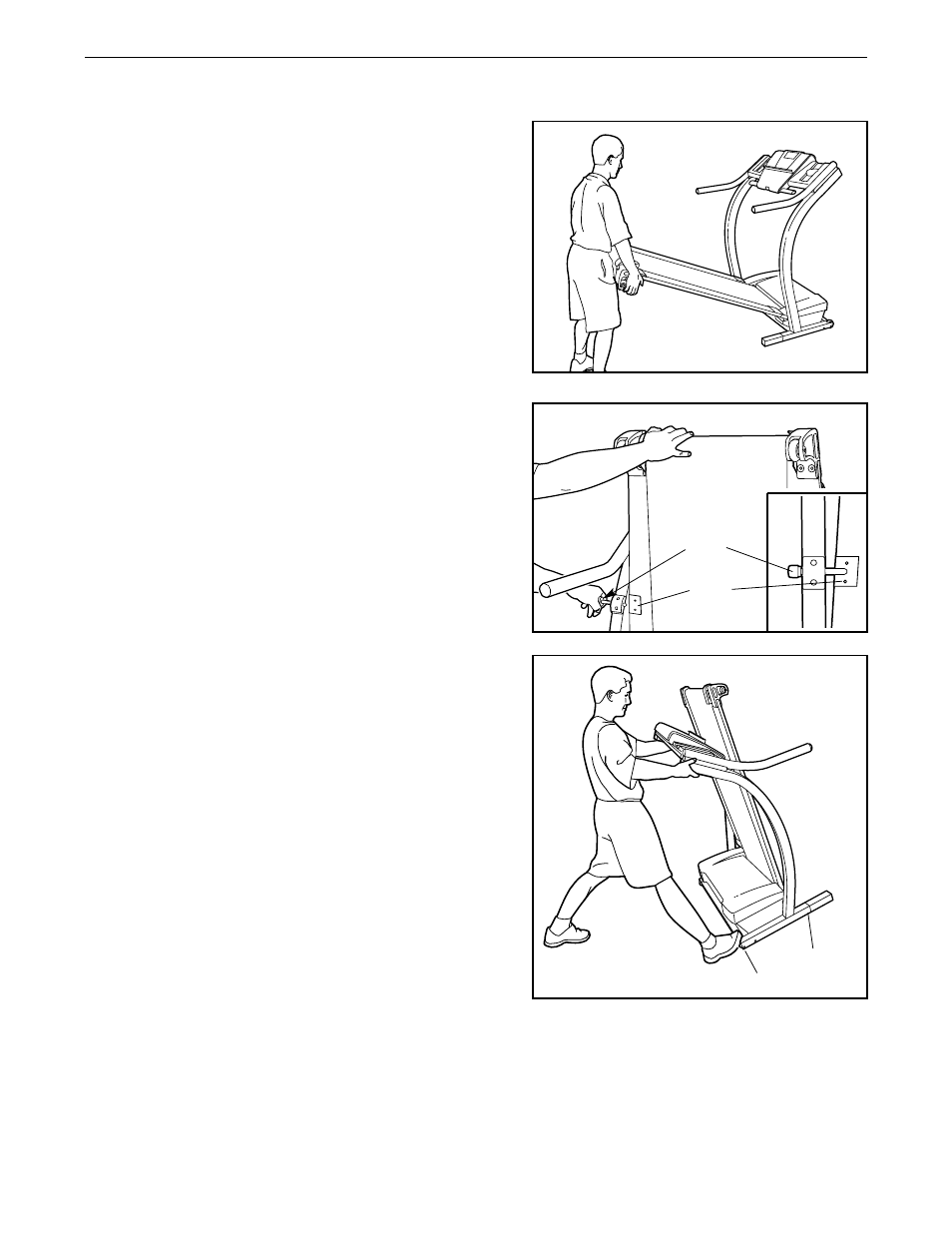 How to fold and move the treadmill | Healthrider T90 User Manual | Page 25 / 34