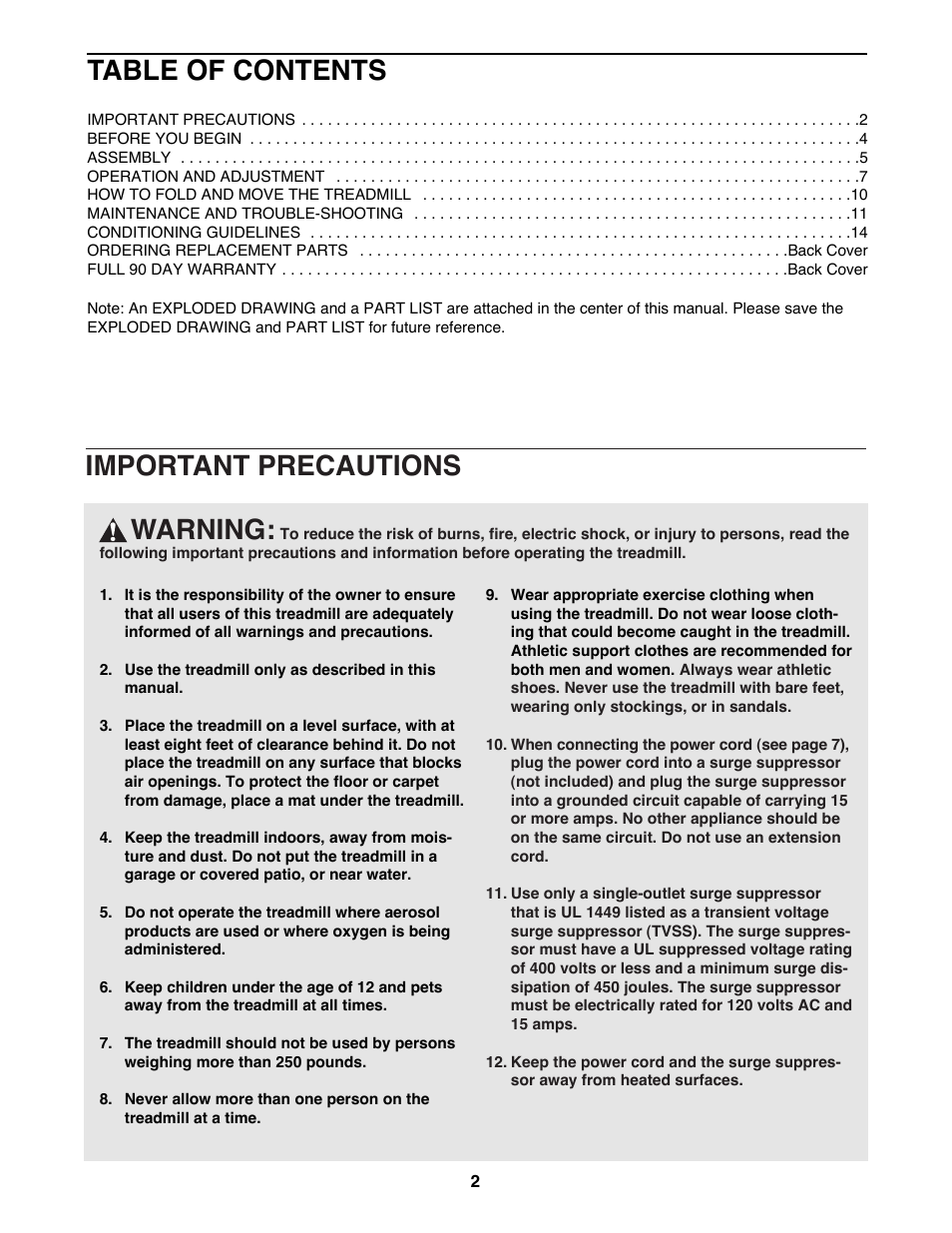Healthrider 831.297820 S User Manual | Page 2 / 19