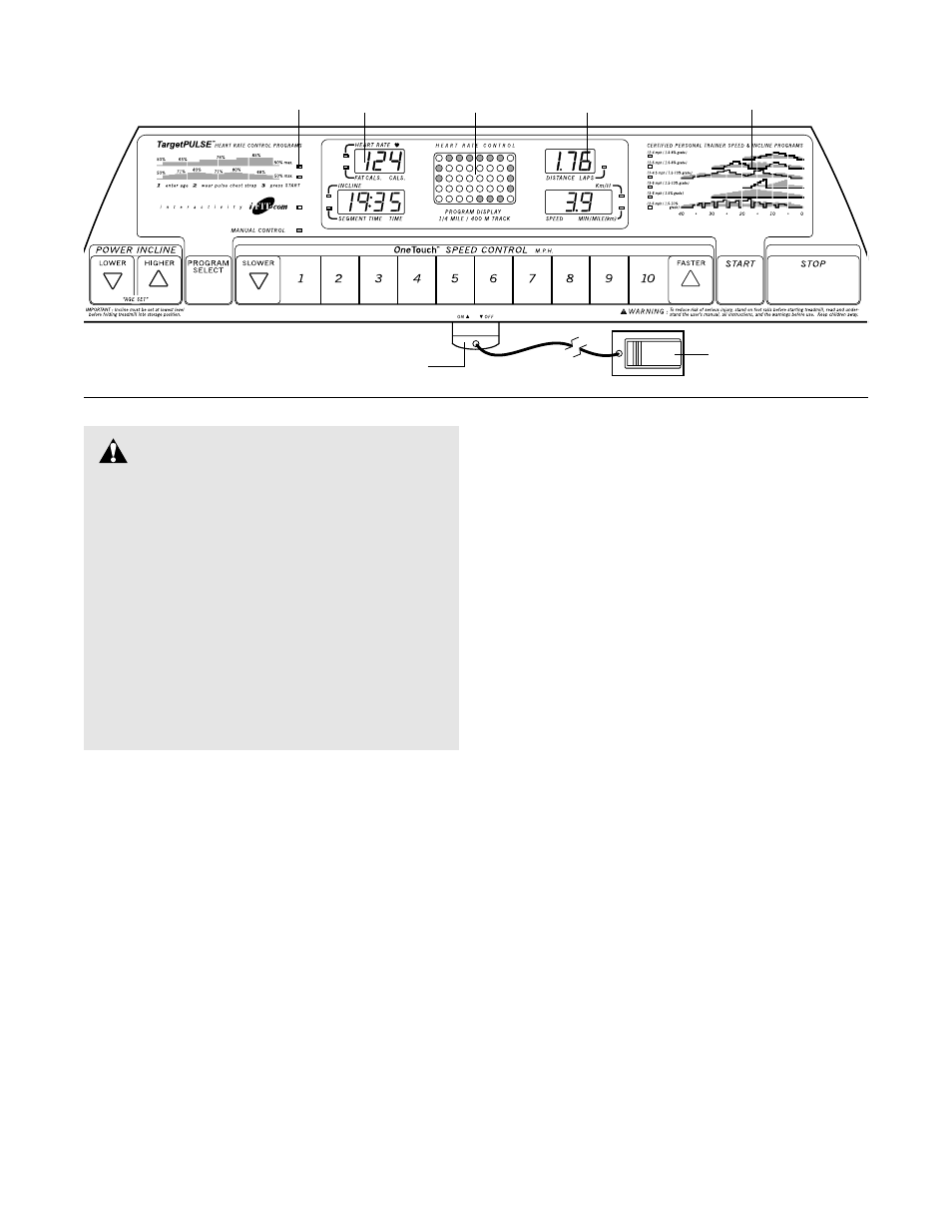 Caution | Healthrider L500i HRT99021 User Manual | Page 9 / 30