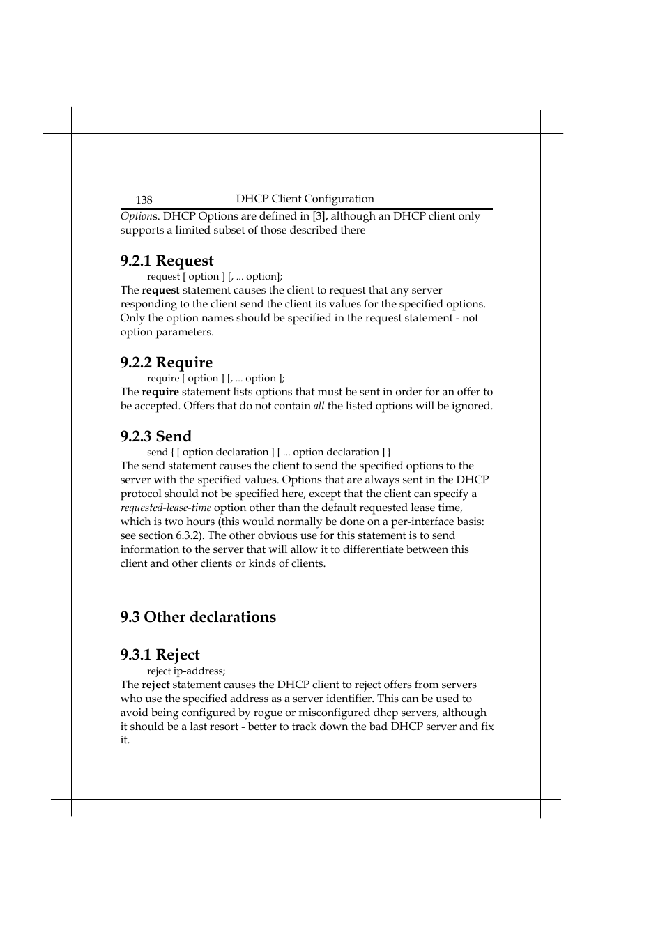 1 request, 2 require, 3 send | 3 other declarations 9.3.1 reject | Heritage Kayaks Heritage Series User Manual | Page 143 / 164