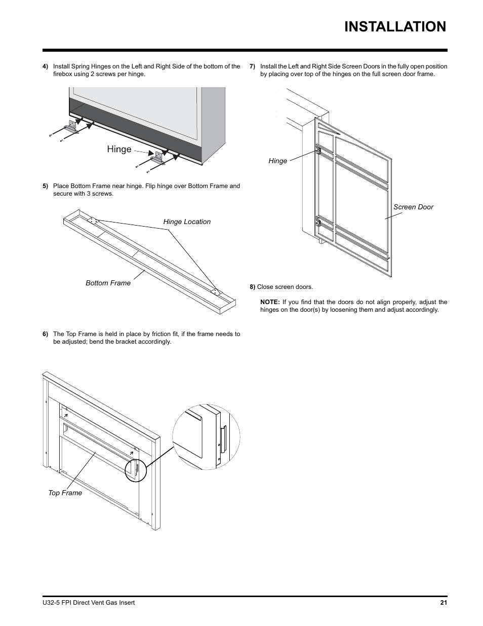 Installation | Hampton Direct U32 User Manual | Page 21 / 40