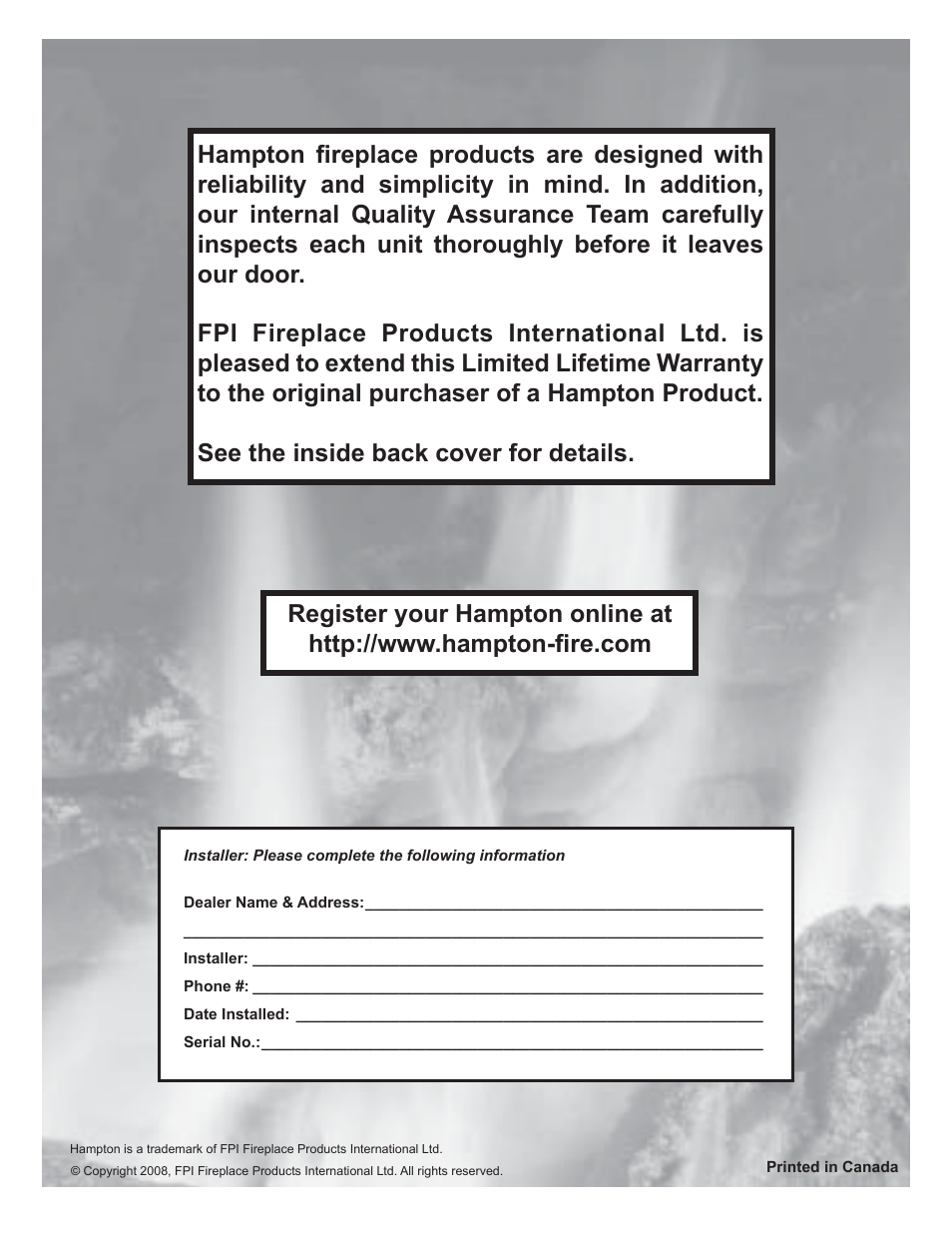 Hampton Direct H200 User Manual | Page 36 / 36