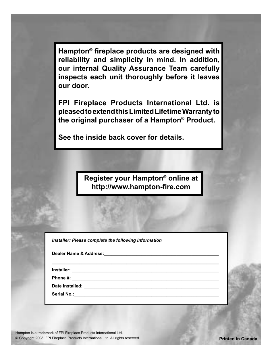 Hampton | Hampton Direct H35-NG1 User Manual | Page 48 / 48