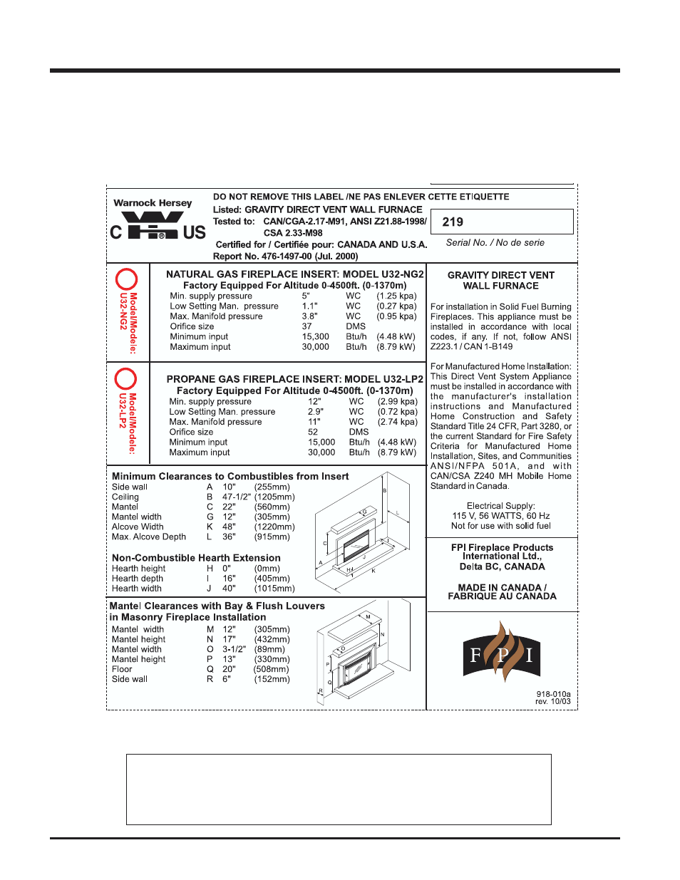 Safety label | Hampton Direct U32-LP2 User Manual | Page 4 / 28