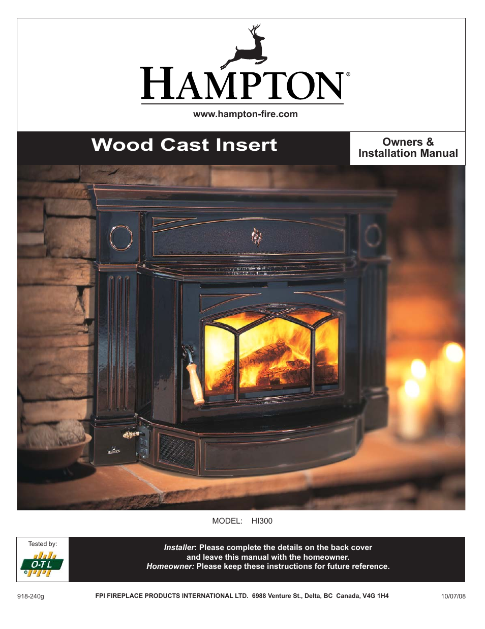 Hampton Direct HI300 User Manual | 32 pages
