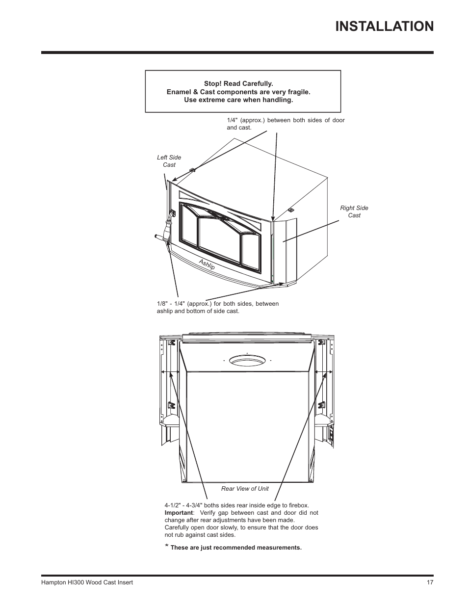 Installation | Hampton Direct HI300 User Manual | Page 17 / 32