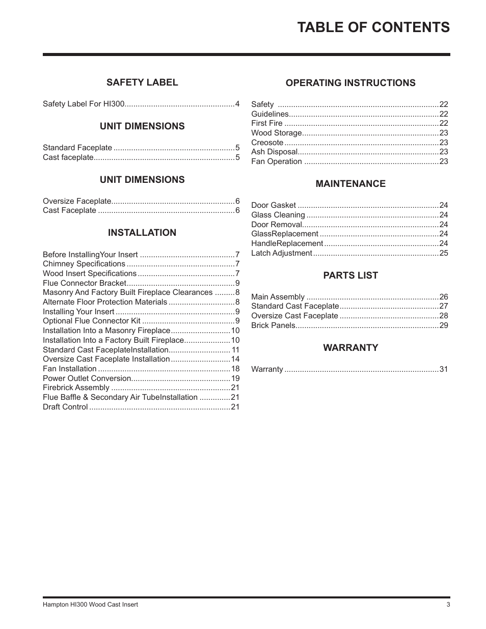 Hampton Direct HI300 User Manual | Page 3 / 32