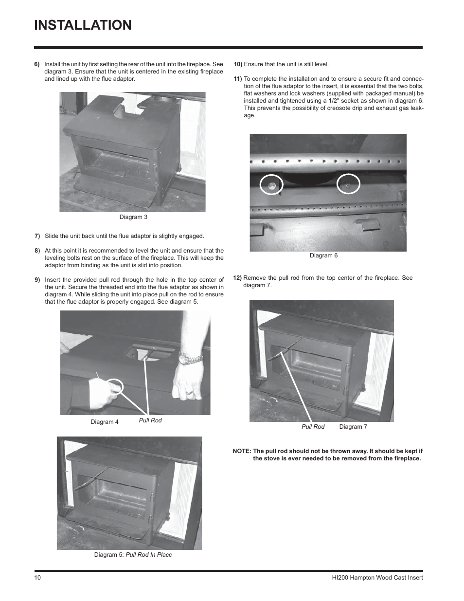 Installation | Hampton Direct Wood Insert HI200 User Manual | Page 10 / 24