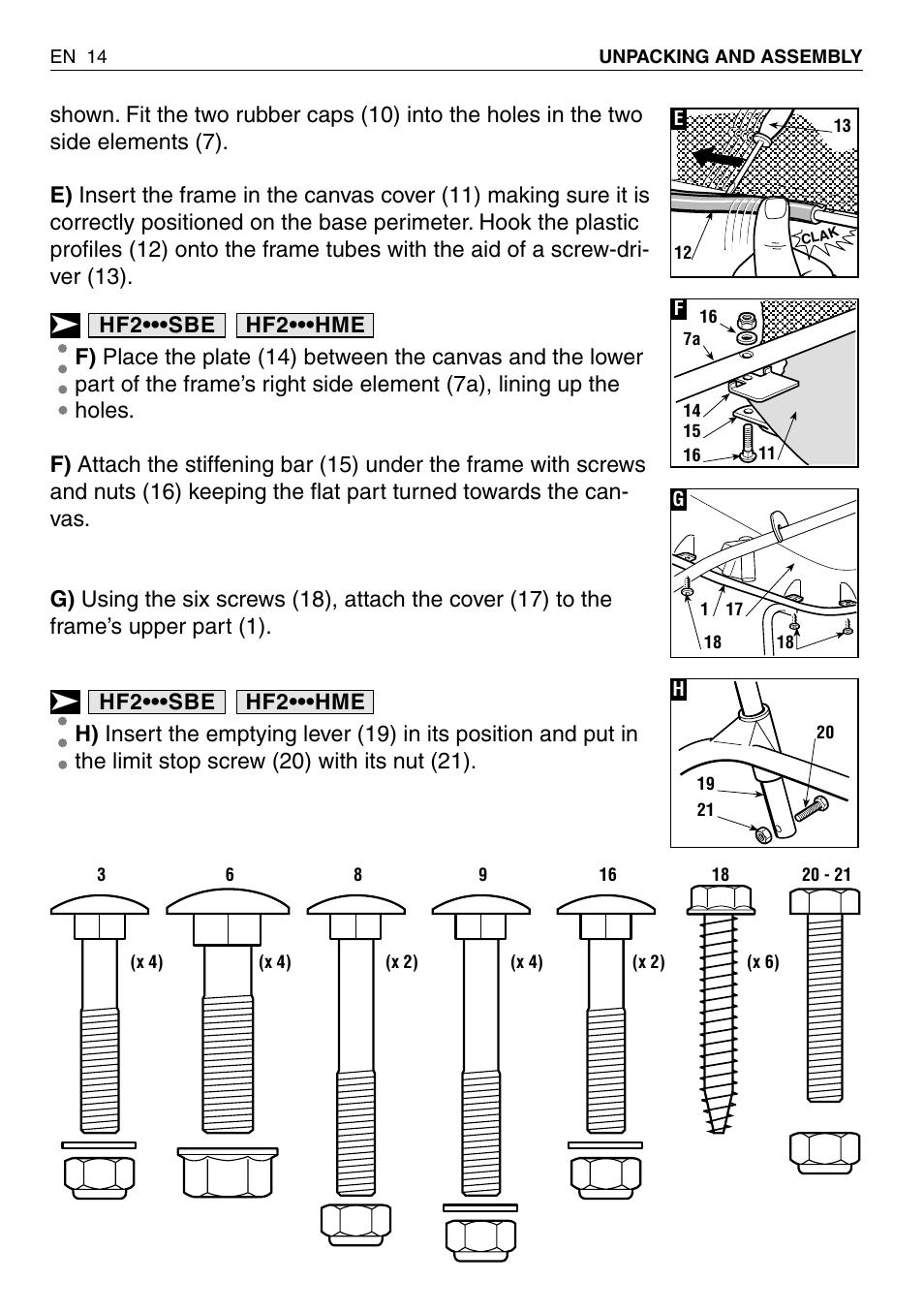 HONDA HF2315SBE User Manual | Page 15 / 65