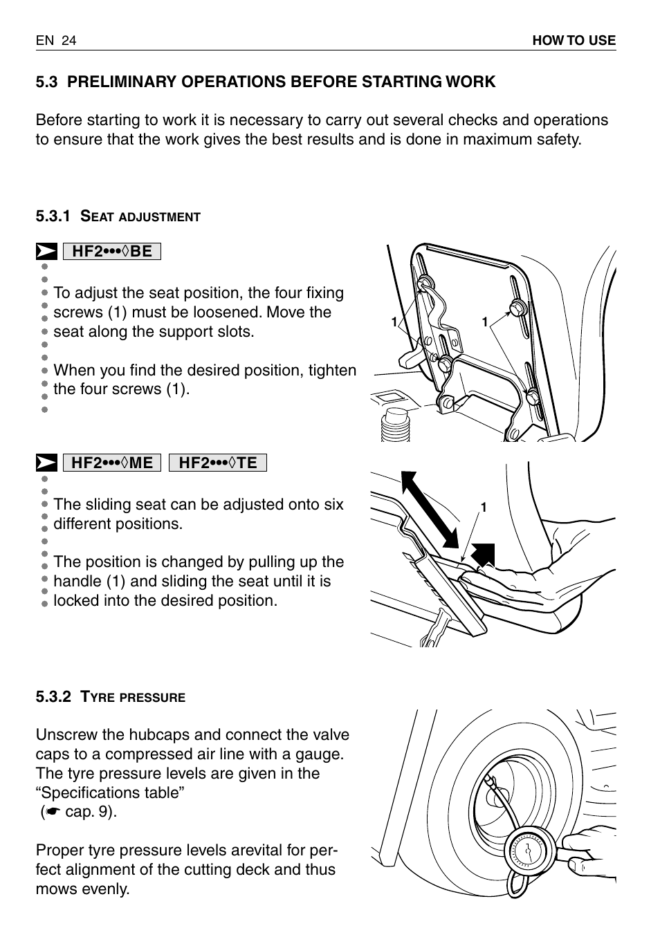 HONDA HF2315SBE User Manual | Page 25 / 65