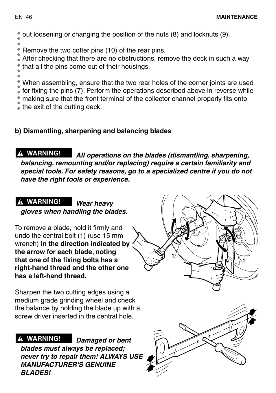 HONDA HF2315SBE User Manual | Page 47 / 65