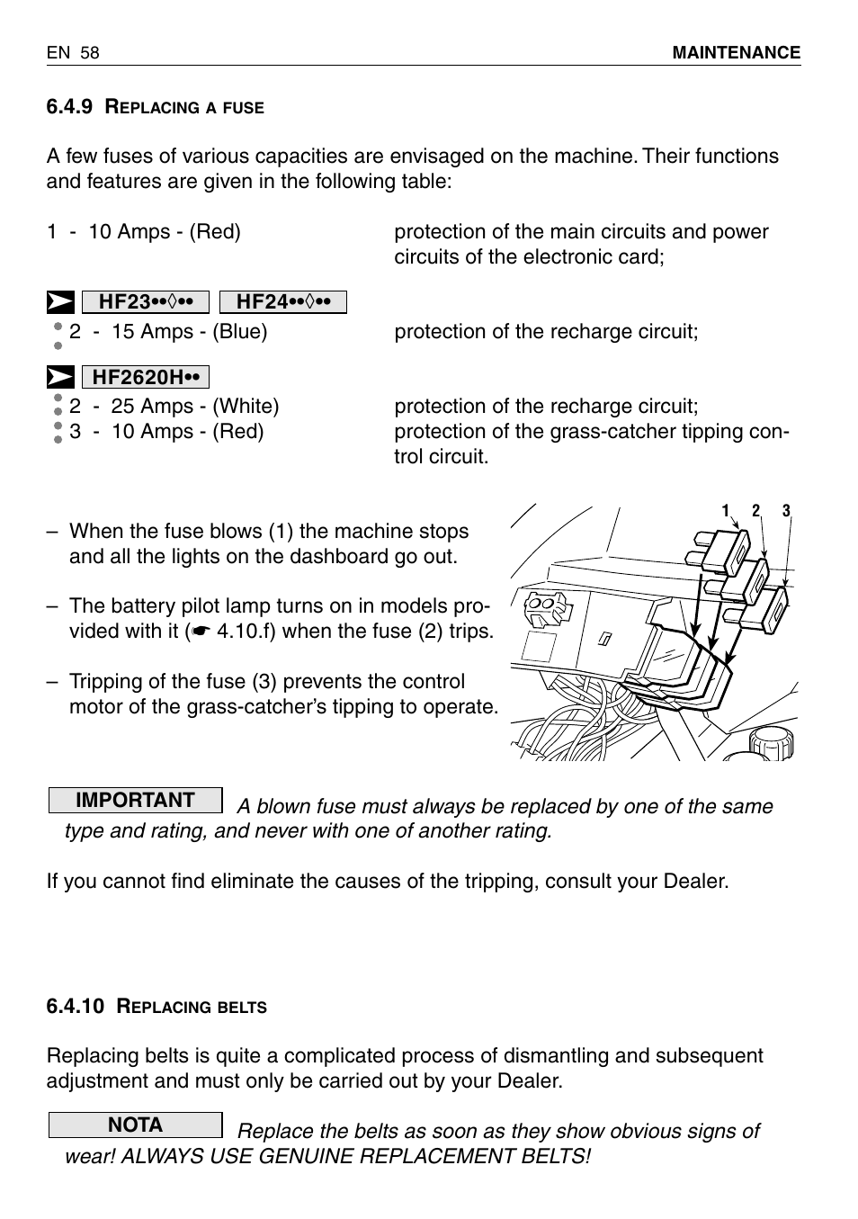 HONDA HF2315SBE User Manual | Page 59 / 65