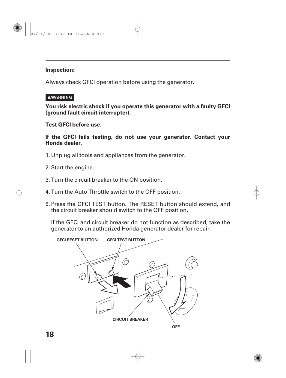 HONDA EB5000X User Manual | Page 20 / 71