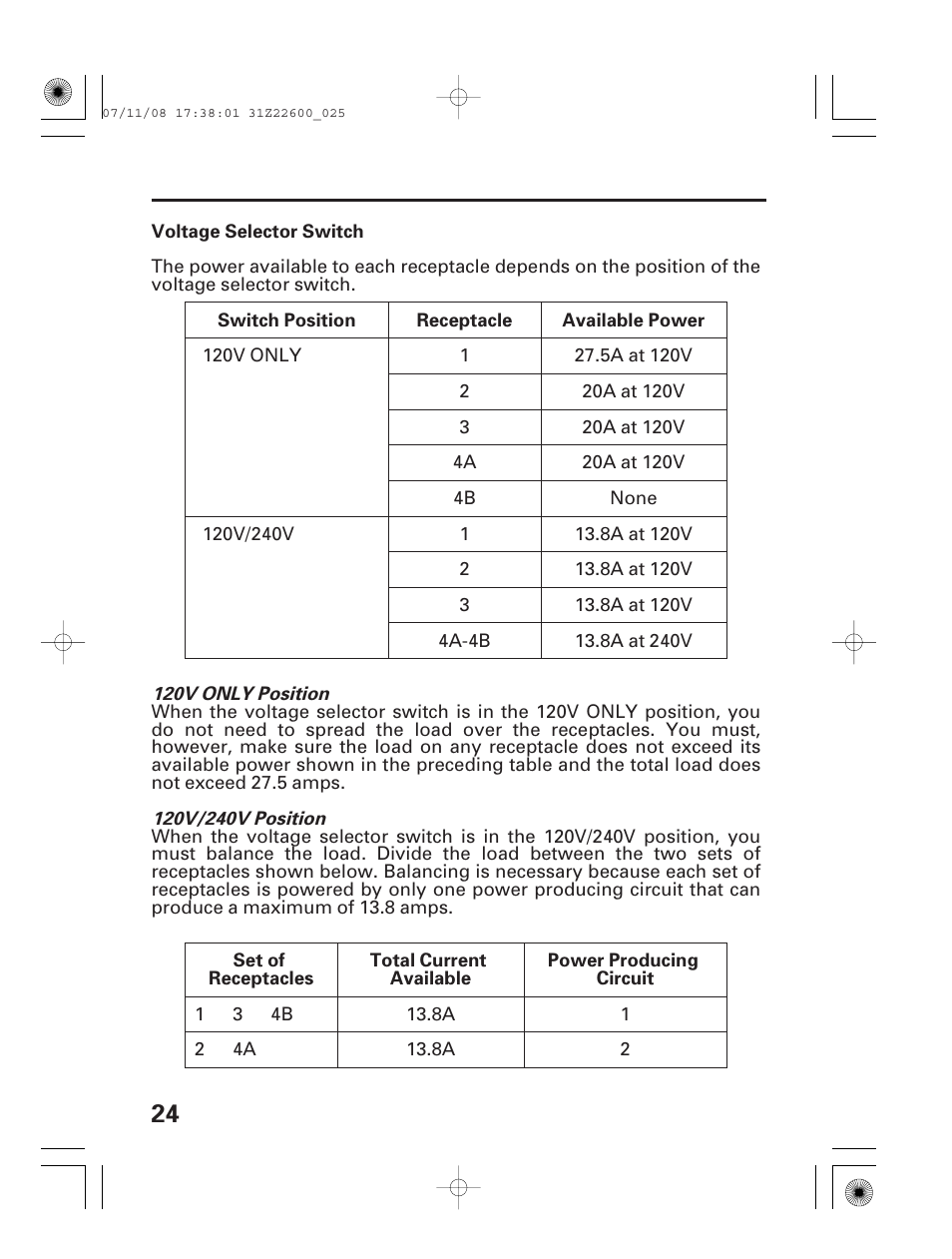 Eb3800x voltage selector switch | HONDA EB5000X User Manual | Page 26 / 71