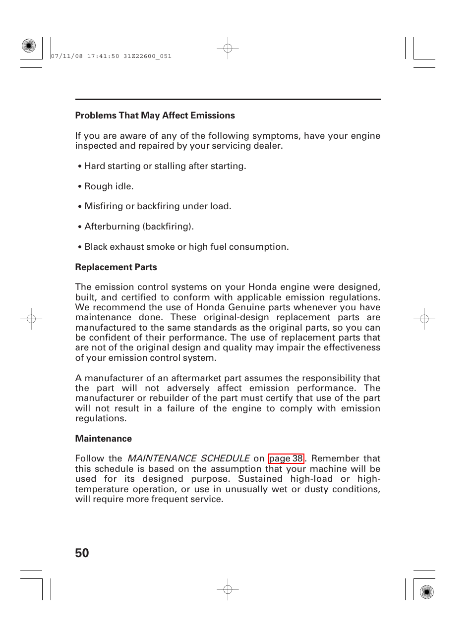 HONDA EB5000X User Manual | Page 52 / 71