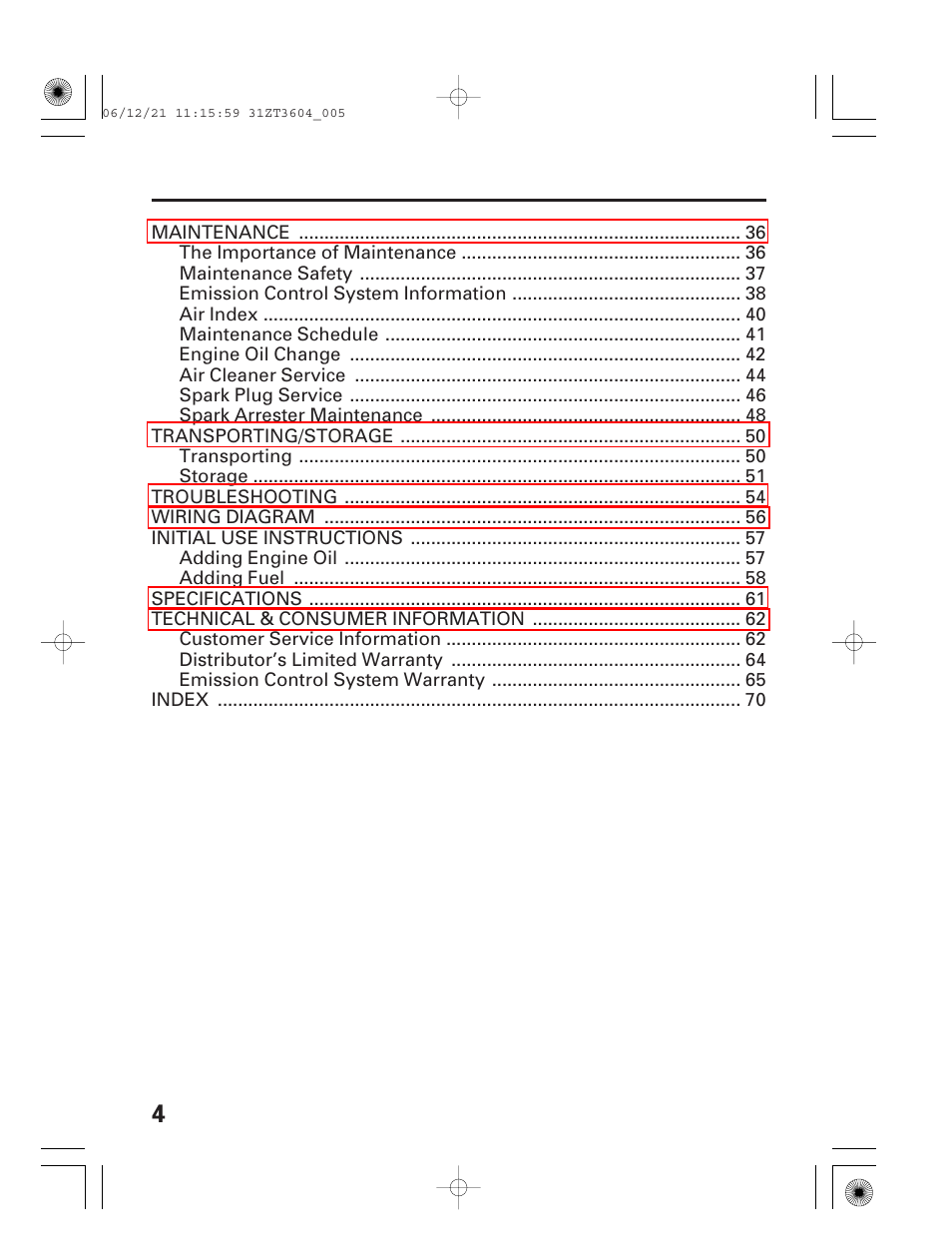 HONDA EU 1000i User Manual | Page 6 / 75