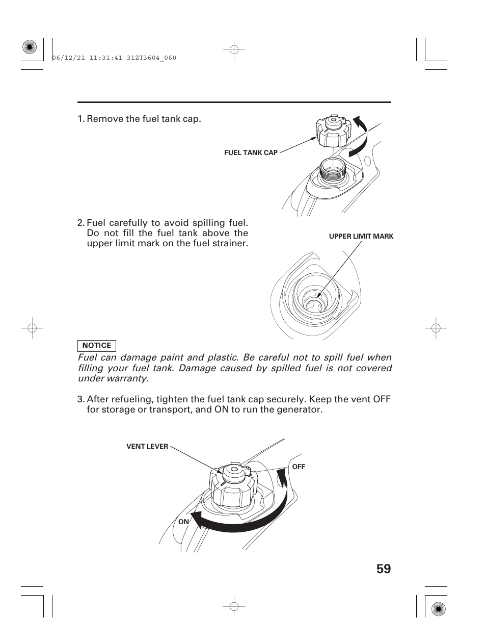 HONDA EU 1000i User Manual | Page 61 / 75