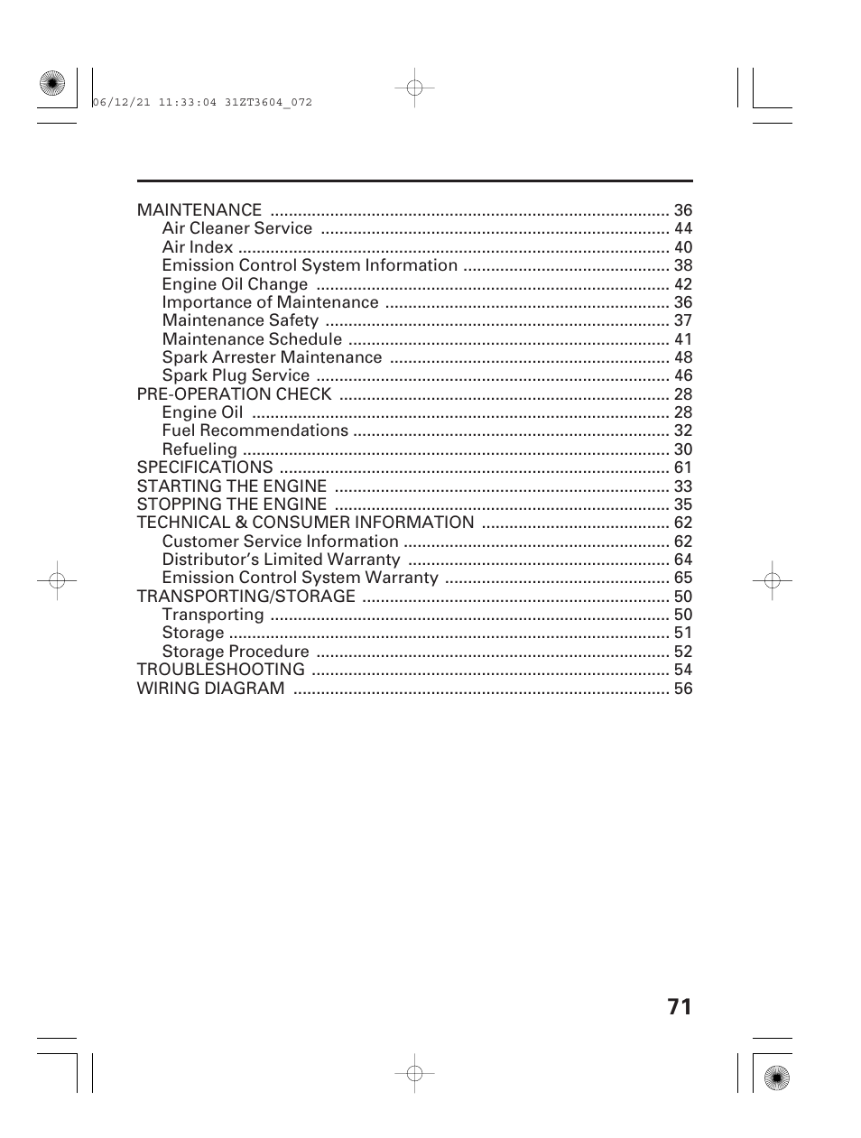HONDA EU 1000i User Manual | Page 73 / 75