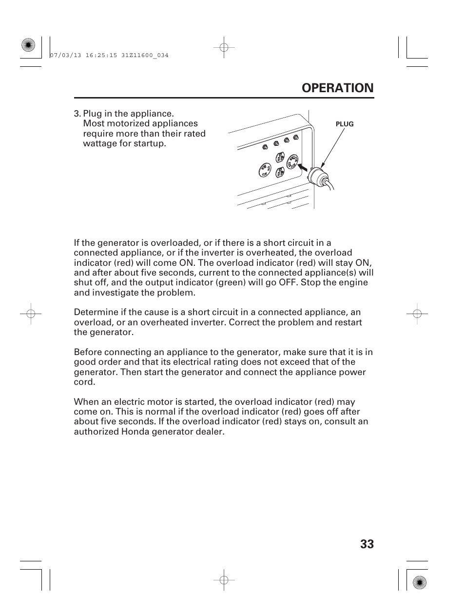 33 operation | HONDA EM6500is User Manual | Page 35 / 100