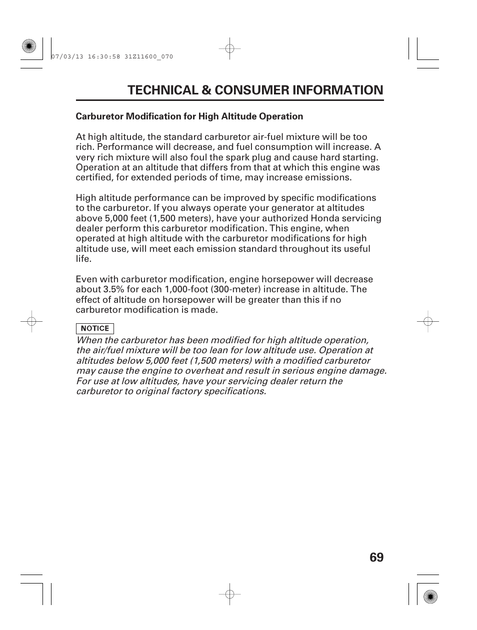 69 technical & consumer information | HONDA EM6500is User Manual | Page 71 / 100
