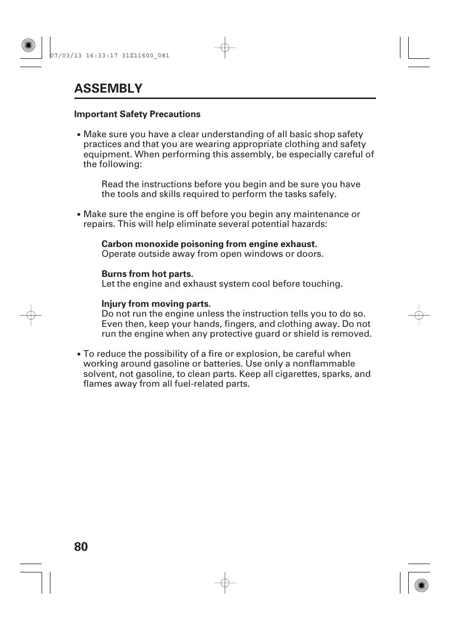 80 assembly | HONDA EM6500is User Manual | Page 82 / 100