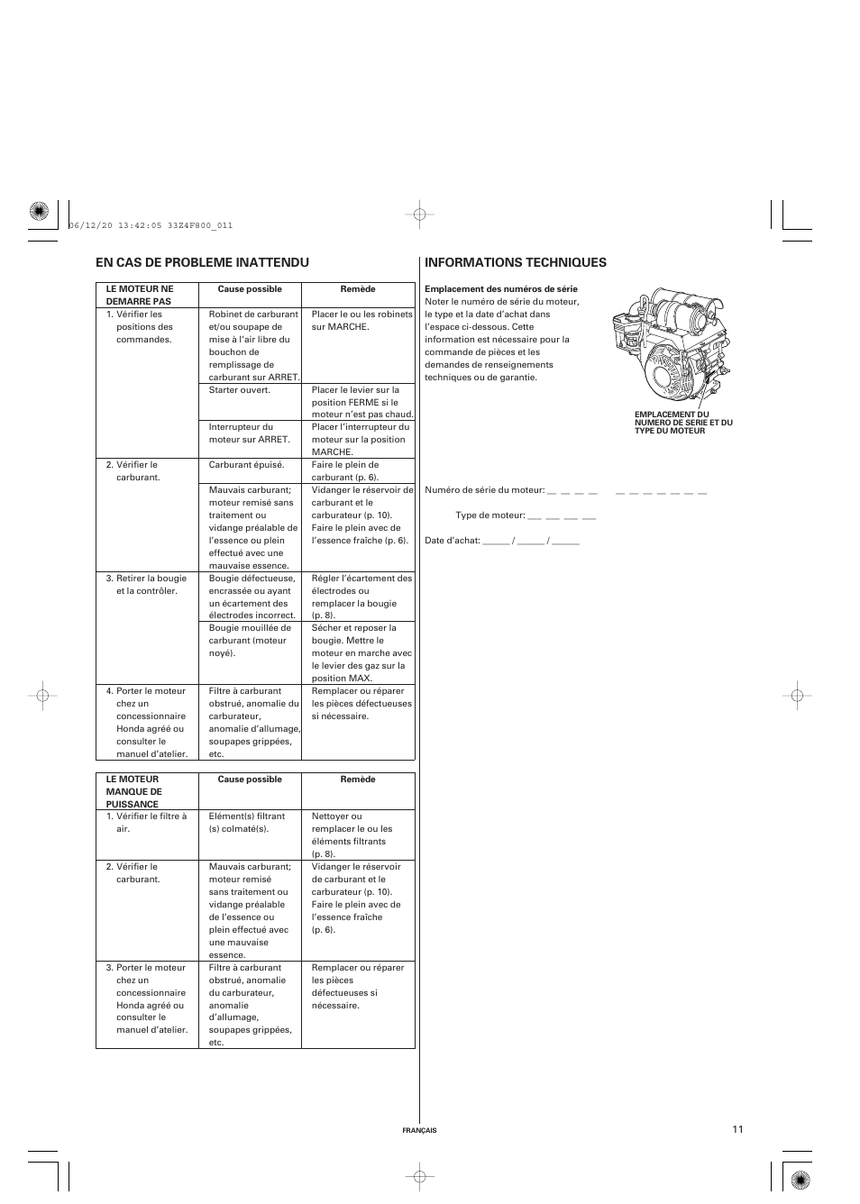 HONDA GX120 User Manual | Page 26 / 43