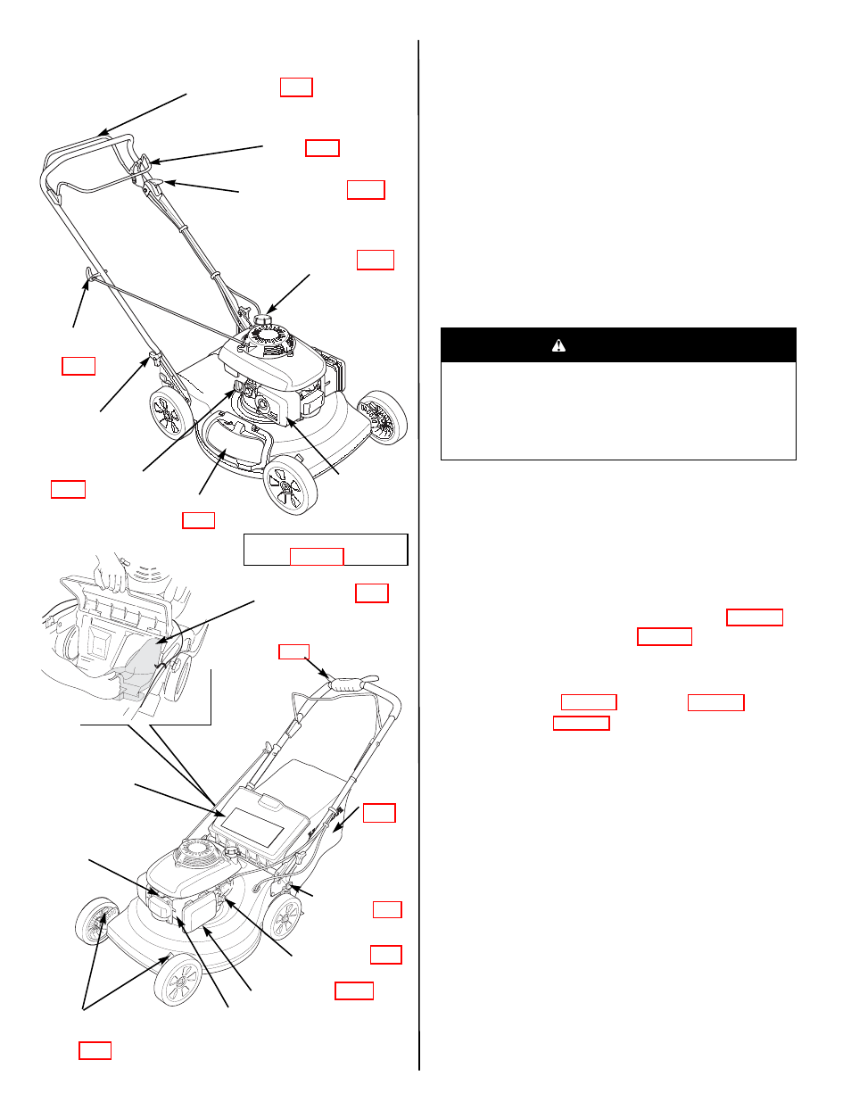 Control locations, Before operation, Is your lawn mower ready to go | Check your mowing area, Problems, Technical information, Warning | HONDA HRR216VKA User Manual | Page 4 / 24