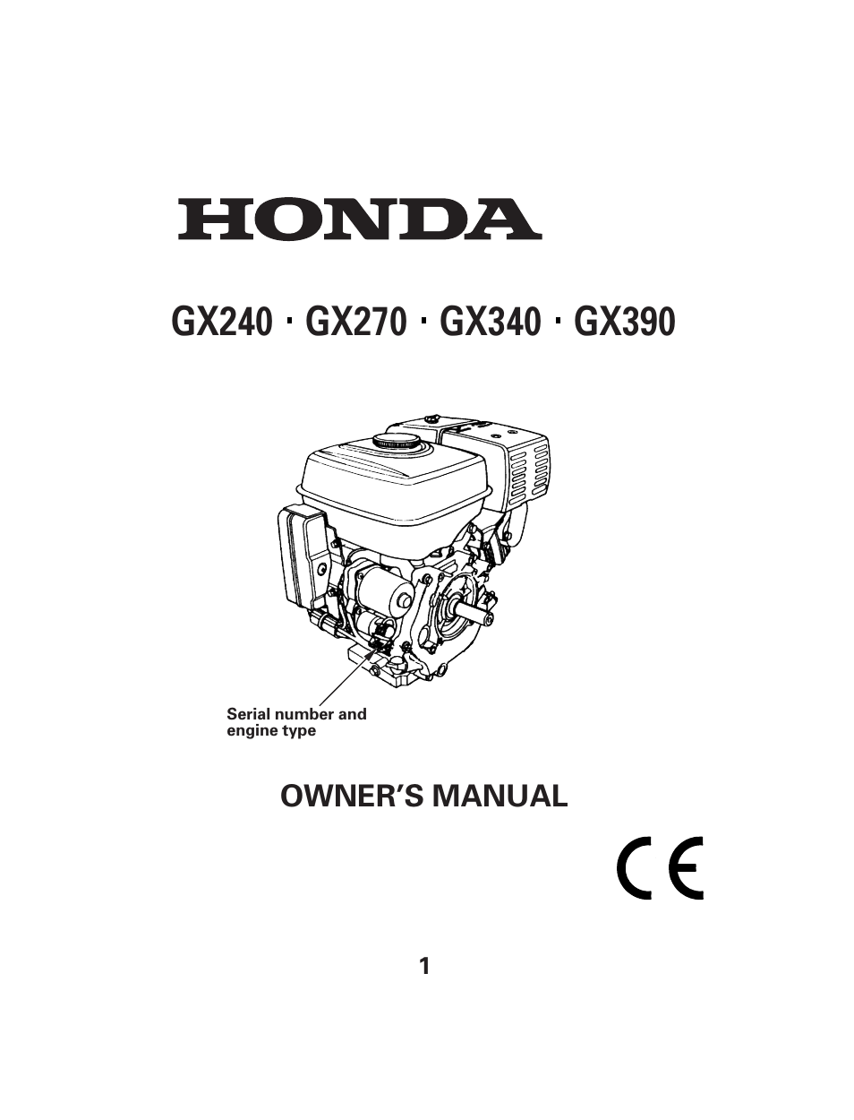 HONDA GX340 User Manual | 33 pages