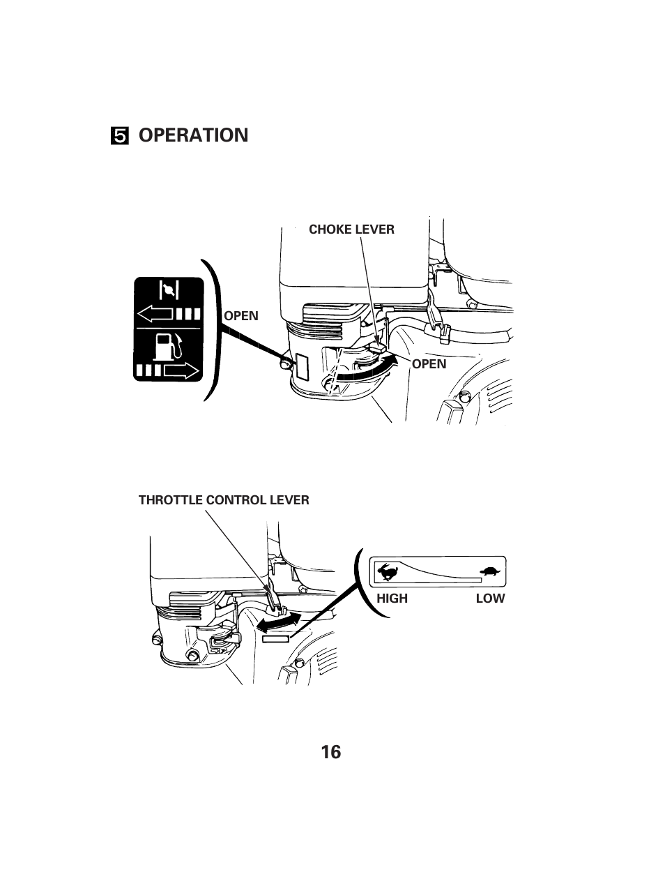 16 operation | HONDA GX340 User Manual | Page 16 / 33
