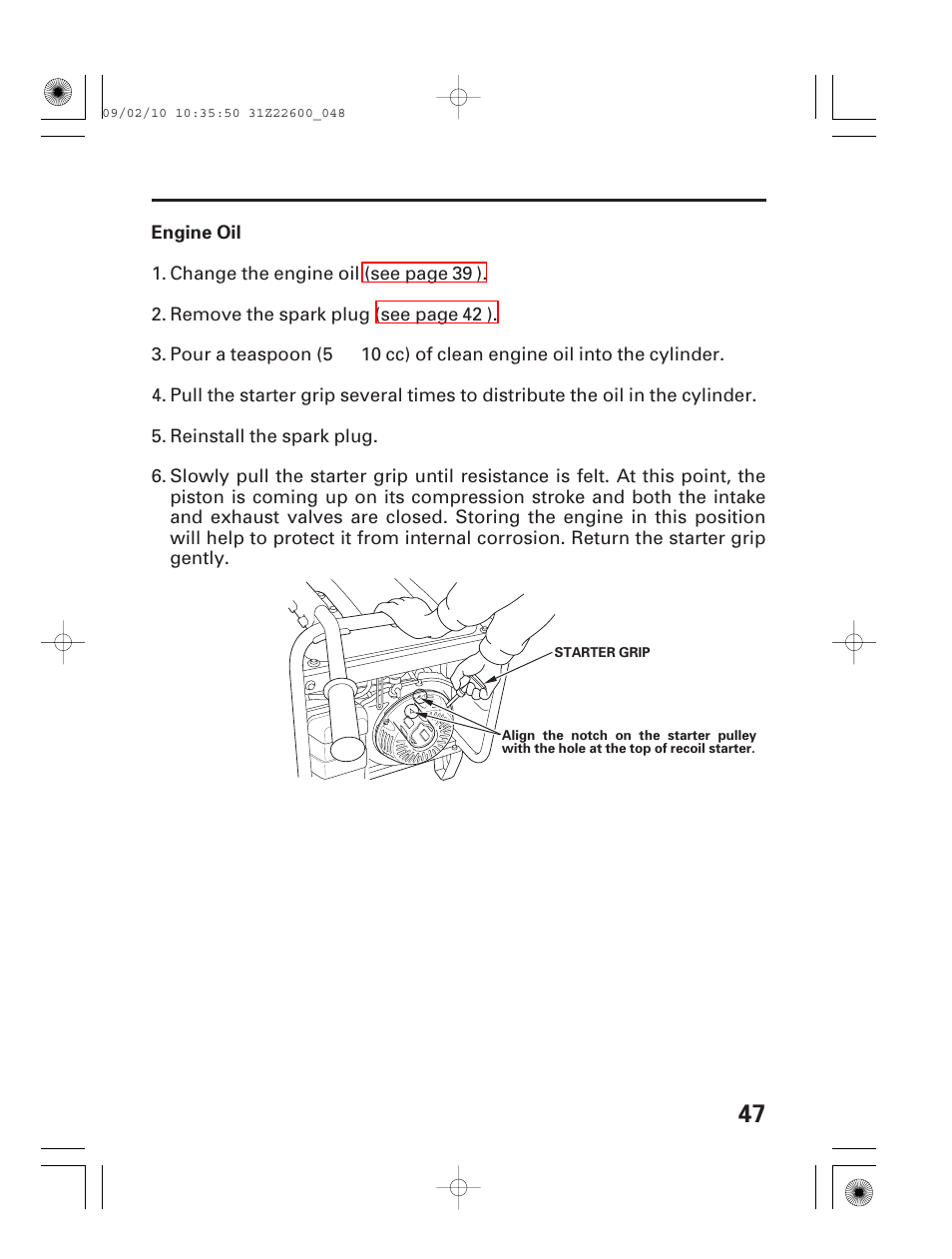 Engine oil | HONDA EB6500X User Manual | Page 49 / 75