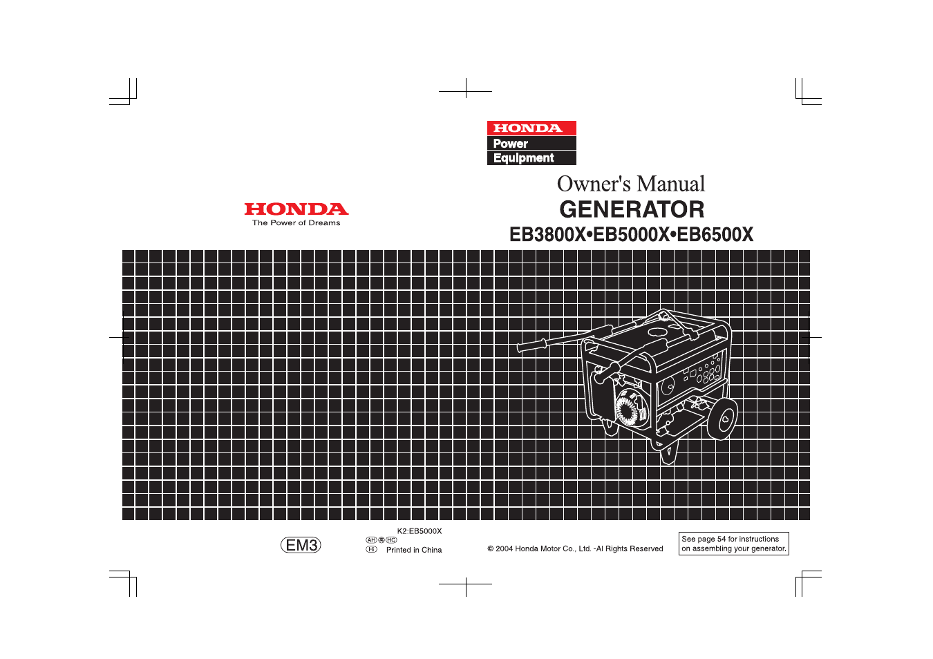 HONDA EB6500X User Manual | Page 75 / 75