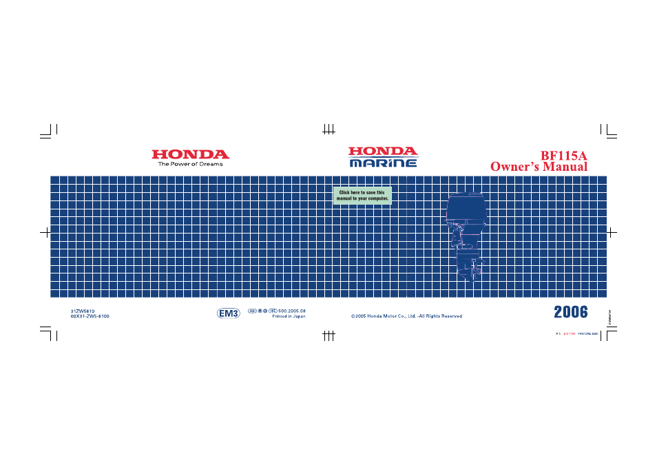 HONDA Outboard Motor BF115A User Manual | 130 pages