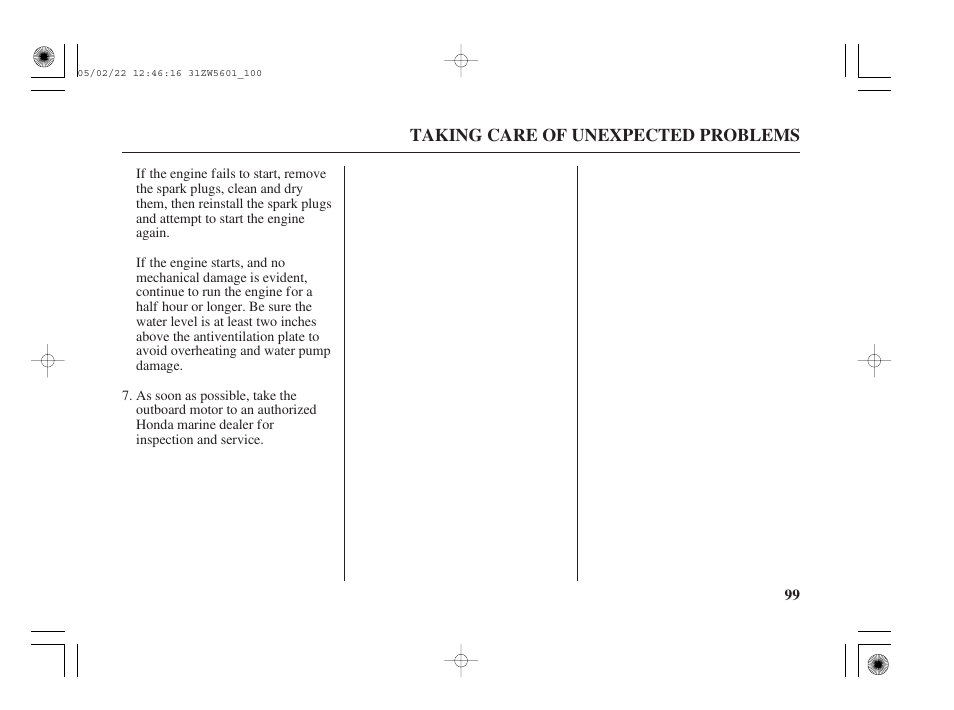 HONDA Outboard Motor BF115A User Manual | Page 101 / 130