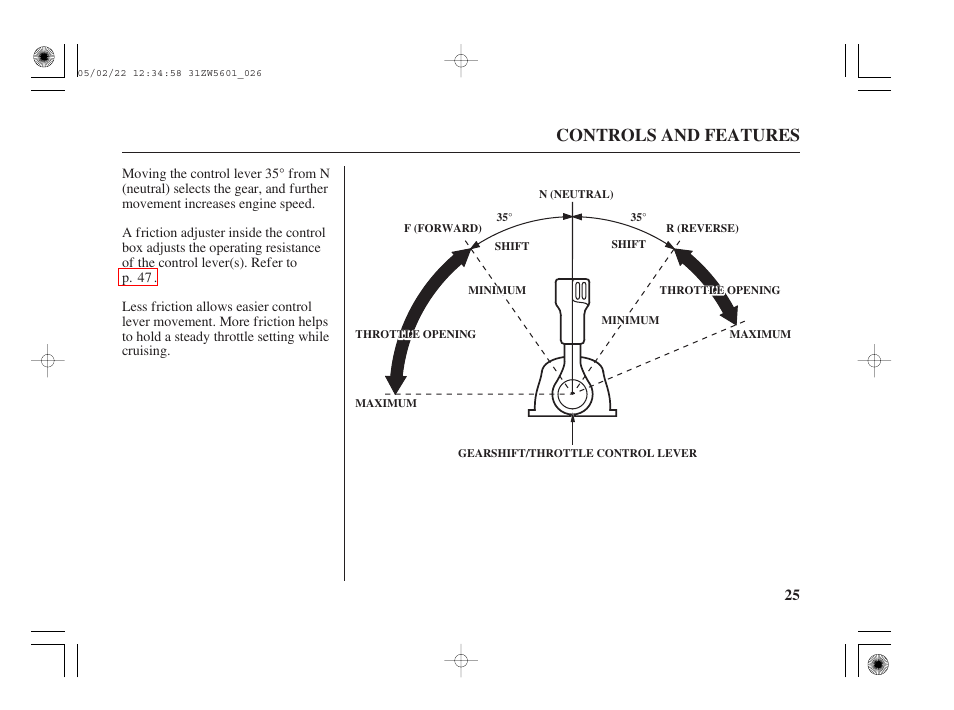 Controls and features | HONDA Outboard Motor BF115A User Manual | Page 27 / 130