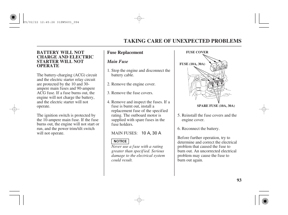 HONDA Outboard Motor BF115A User Manual | Page 95 / 130