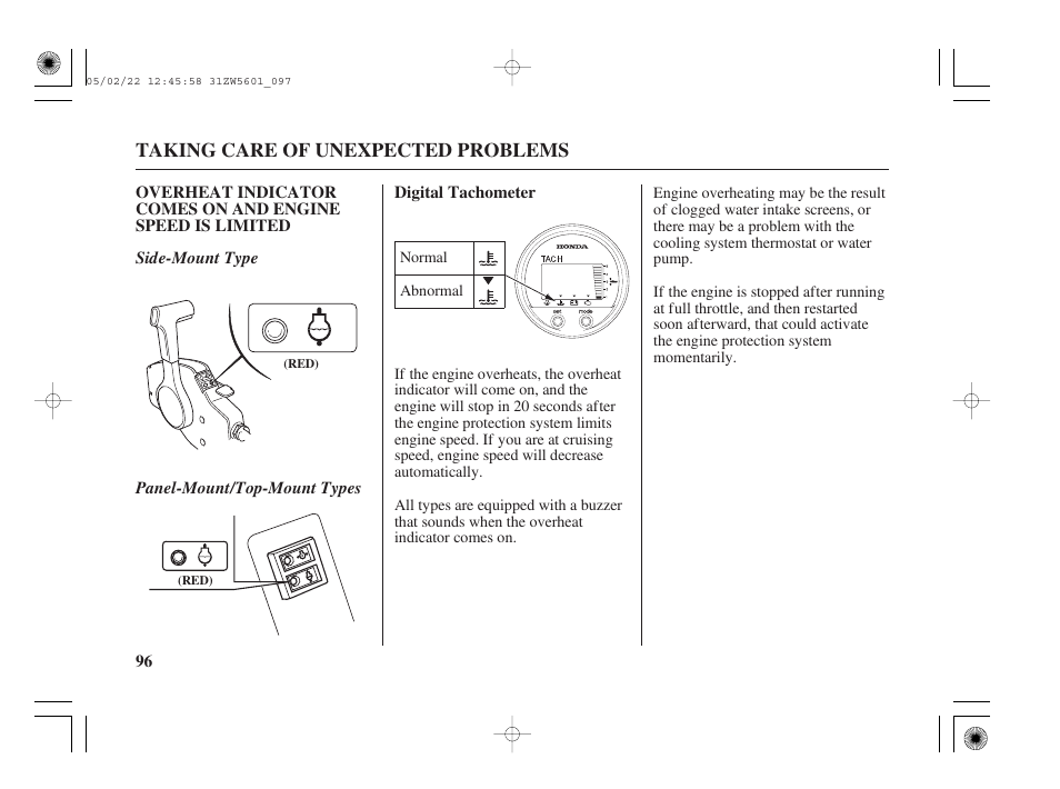 HONDA Outboard Motor BF115A User Manual | Page 98 / 130