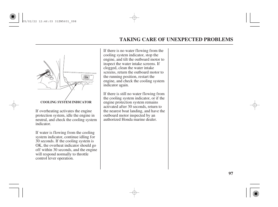 HONDA Outboard Motor BF115A User Manual | Page 99 / 130