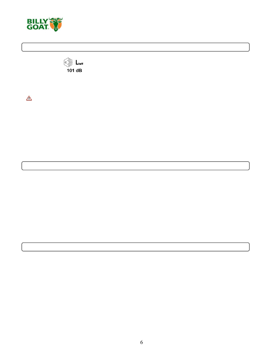 Billy Goat PR550 User Manual | Page 6 / 20