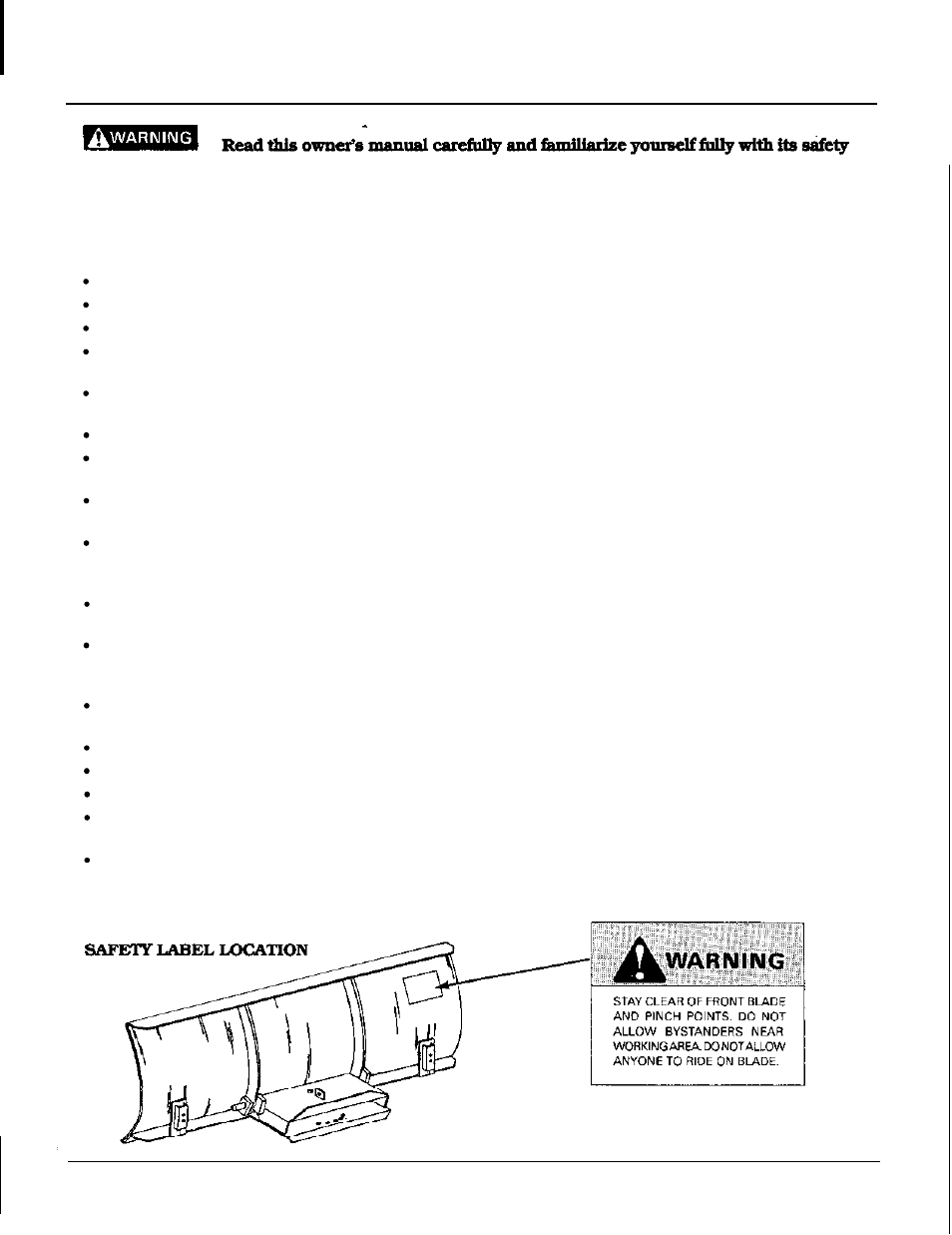 General safety, Safe operating rules, Safety label location | HONDA DB5054 User Manual | Page 4 / 12