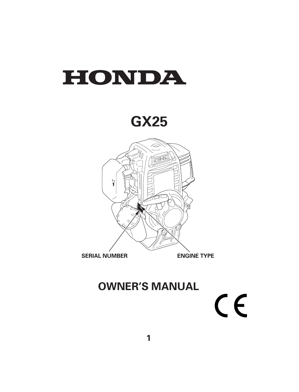 HONDA GX25 User Manual | 33 pages