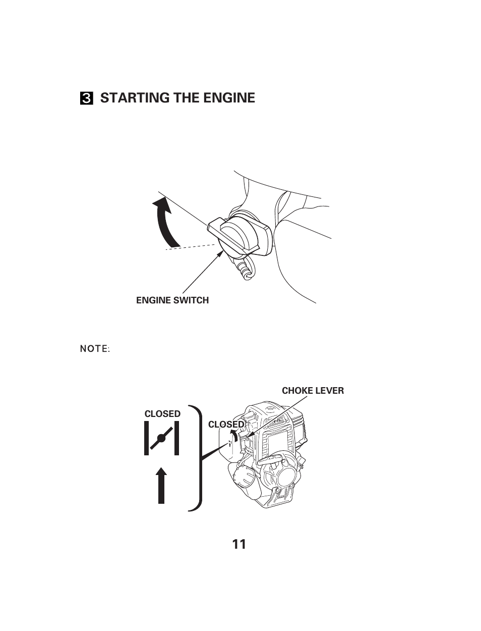 11 starting the engine | HONDA GX25 User Manual | Page 11 / 33