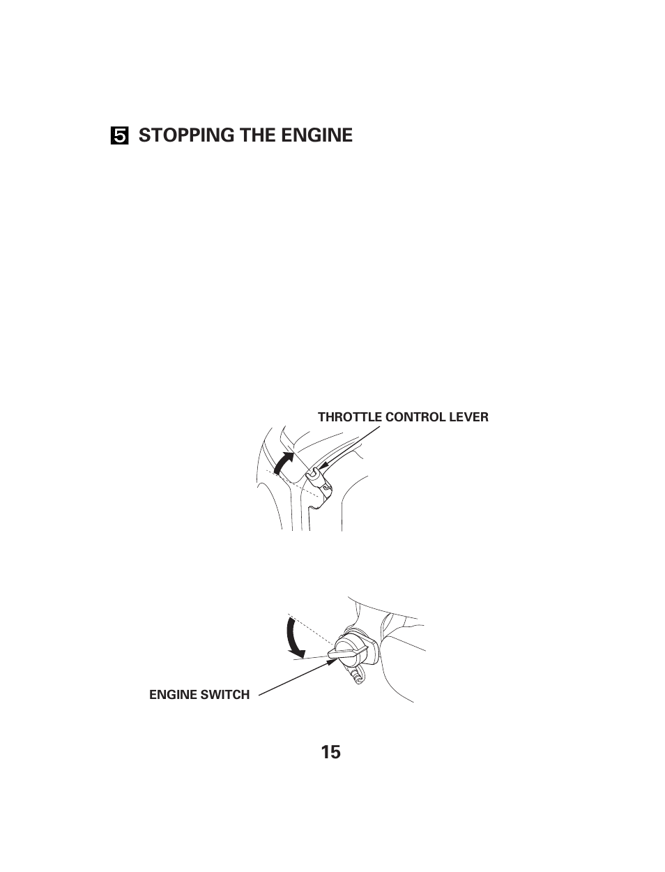 15 stopping the engine | HONDA GX25 User Manual | Page 15 / 33