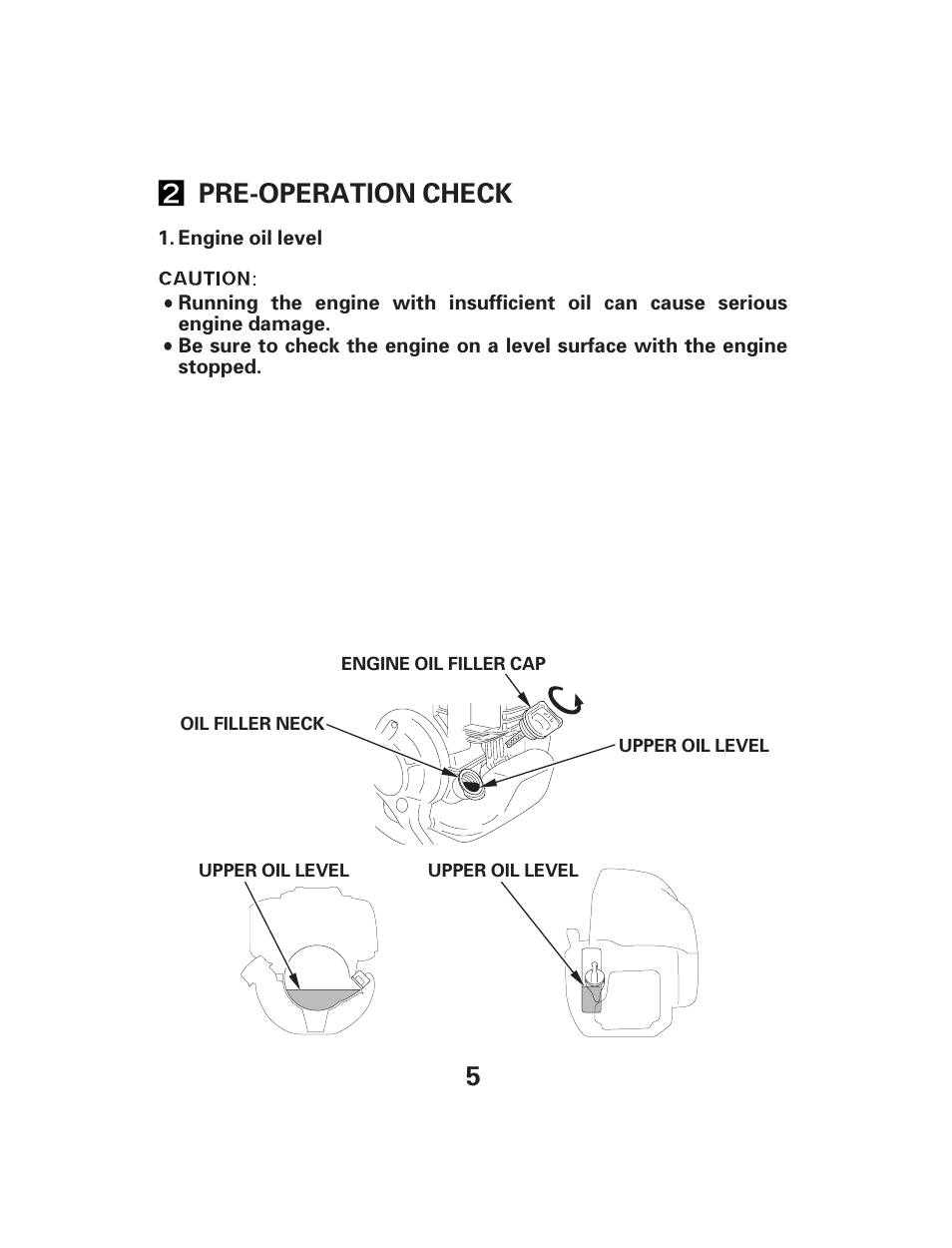 5pre-operation check | HONDA GX25 User Manual | Page 5 / 33