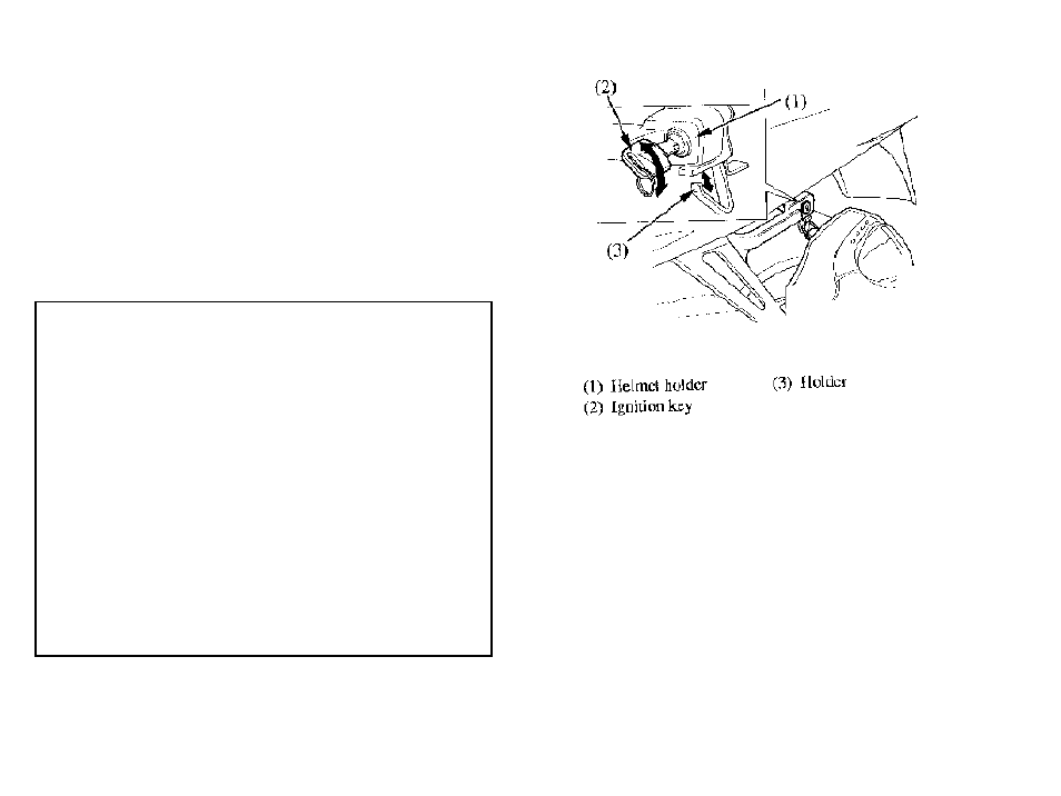 Helmet holder, 44 helmet holder | HONDA Motorcycle User Manual | Page 52 / 130