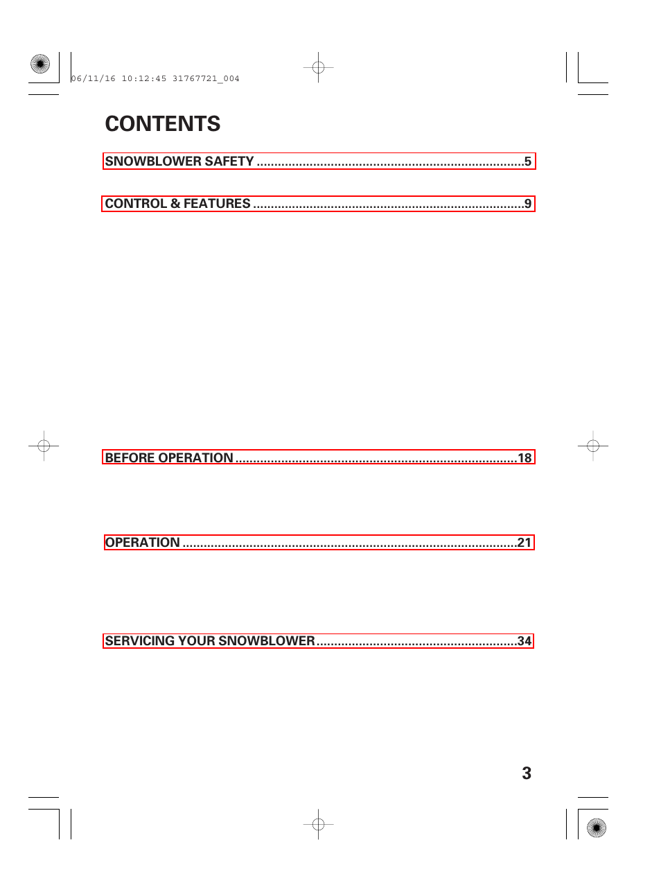 HONDA SNOWBLOWER HS724 User Manual | Page 5 / 80