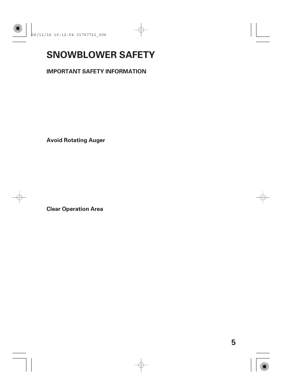 Snowblower safety, Important safety information | HONDA SNOWBLOWER HS724 User Manual | Page 7 / 80